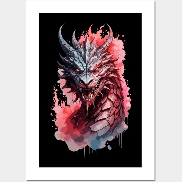 Fierce Majestic Dragon Design Wall Art by TF Brands